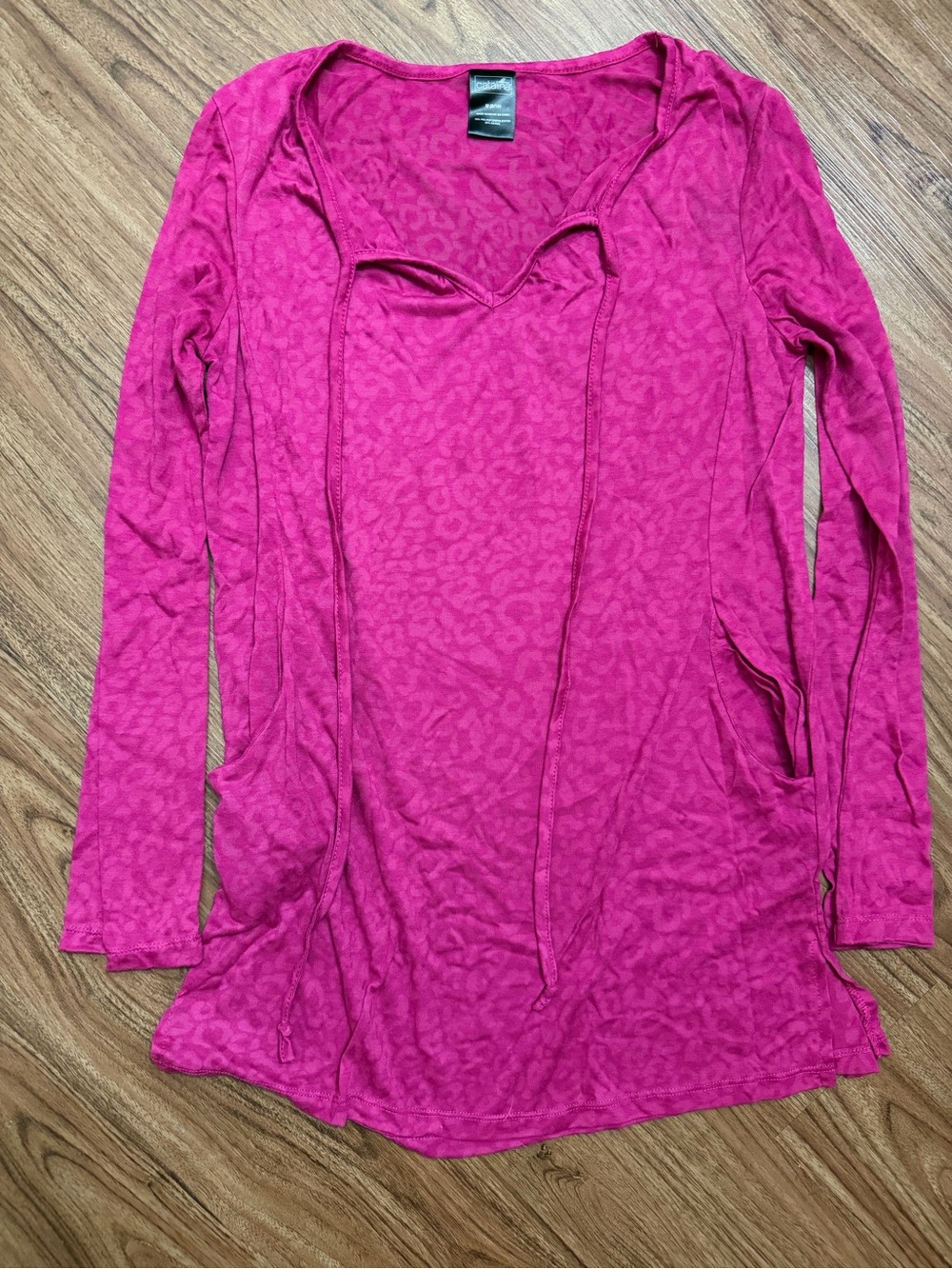 Catalina Fuchsia Long Sleeve Scoop Neck Tunic